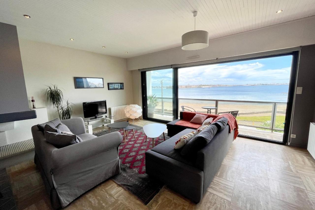 Luxury T3 Standing 2 - Vue Mer Exceptionnelle 180 Larmor-Plage Bagian luar foto