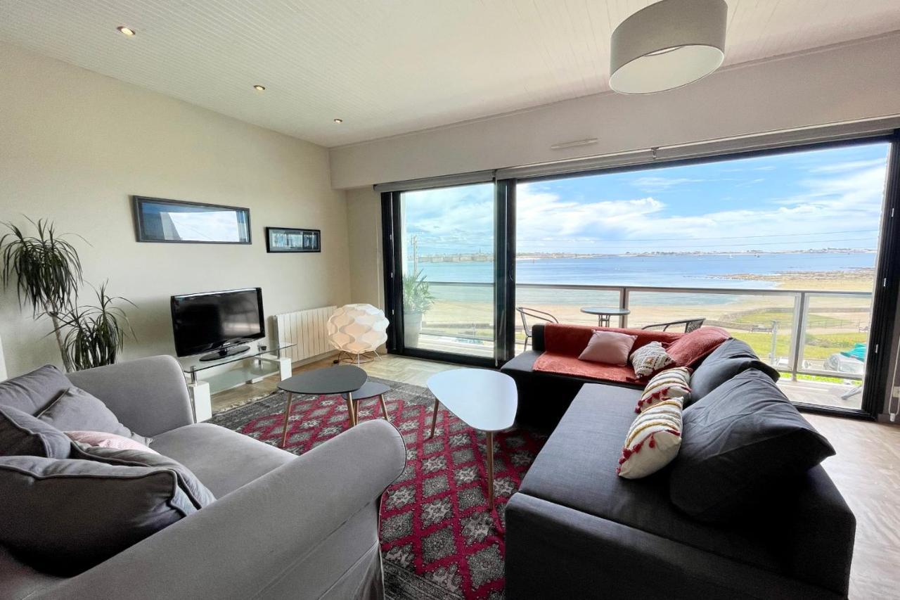 Luxury T3 Standing 2 - Vue Mer Exceptionnelle 180 Larmor-Plage Bagian luar foto
